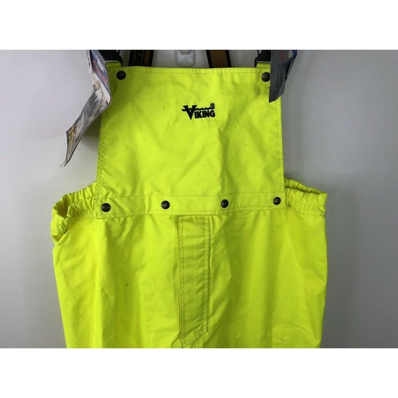 New Viking Journeyman 300D Overalls Bib Pants Hi-Viz Waterproof XXL Yellow - Picture 3 of 6